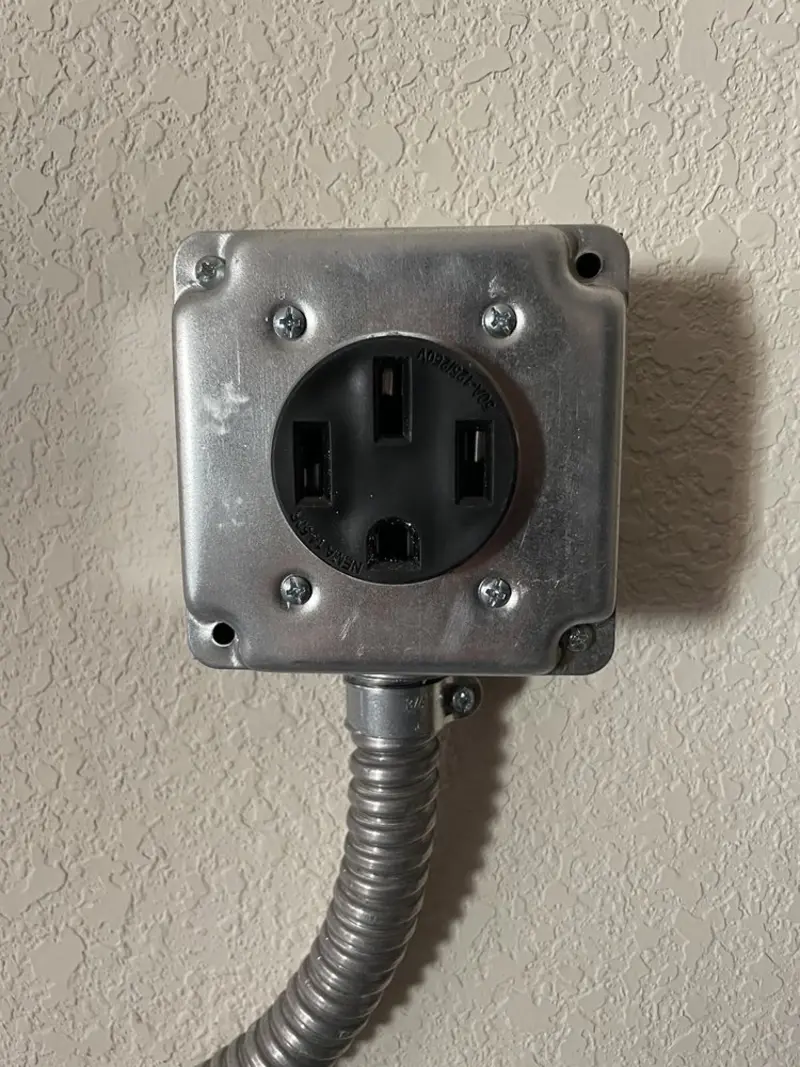 NEMA 14-50 outlet installed for Electrical Panel Upgrade in Tiger Point